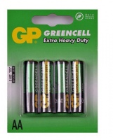 GP Batteries 1.5V AA Carbon Zinc Green Cell Batteries Card of 4 Photo