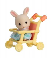 Sylvanian Family Baby Carry Case with Push Chair - Rabbit Photo