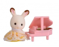 Sylvanian Family Baby Carry Case with Pink Piano - Rabbit Photo