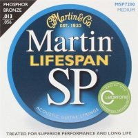 Martin 41MSP7200 SP Lifespan 92/8 Phosphor Bronze Medium Acoustic Guitar Strings Photo