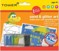 Tower Kids Sand & Glitter Art Greeting Card - Thinking Of You Photo