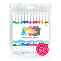 Docrafts Artiste Dual Tip Brush Markers - 12 Pack - Brights Photo