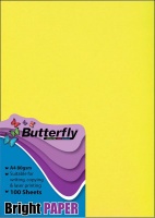 Butterfly A4 Bright Paper 100s - Yellow Photo