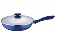 Wellberg - 26 cm Frypan With Lid - Blue Photo