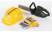 Klein Bosch Chain Saw with Helmet & Work Gloves Photo