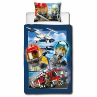 AK Official Lego City Panel Reversible Duvet Cover Set - Single Photo