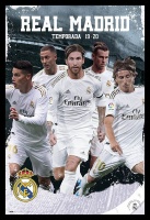 Real Madrid - Group 2019-2020 Poster with Black Frame Photo