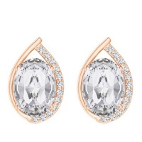Civetta Spark Teardrop earring - Swarovski Clear Crystal Rosegold Photo
