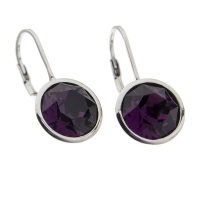 Amethyst Round Earrings with Clip Hook Photo