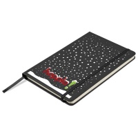 Hoppla Christmas Snow Diya A5 Notebook - Black Photo