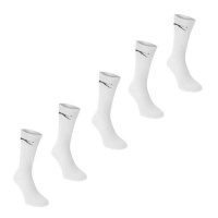 Slazenger Men's 5 Pack Crew Socks - White - Mens7-11 - Parallel Import Photo