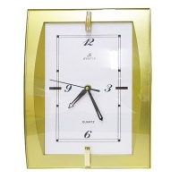 Parco 33cm Rectangle Wall Clock Gold Photo