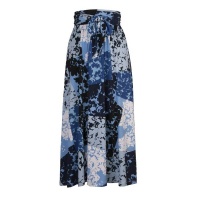Marique Yssel Knit Midi Skirt - Blue Print Photo