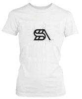 PepperSt Ladies White T-Shirt - Grid Design SA Photo