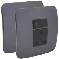 Major Tech Veti Single Switched Plug Wall Socket - Pack of x2 Photo