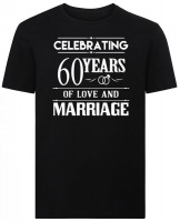 Celebrating 60 Years Of Love And Marriage Tshirt Photo