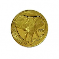 SA Mint 1996 Elephant 1/10th Ounce Gold Coin Photo
