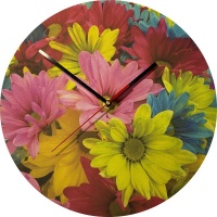 unXusa Clocks UnXusa - Canvas on MDF Wall Clock - Flower Power Photo