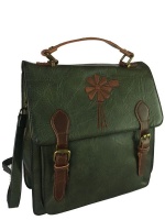 Vivace- Top Handle Handbag Hard & High Quality PU Leather- Green Photo