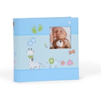 Henzo - Baby Moments 200 Slip-in Photo Album | Memo Area | Blue Photo