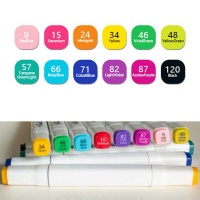 Double Headed Alcohol Oil Art Markers Set of 12 Photo