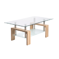 Coffee Tables - Glass - Oak Photo