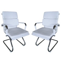 The Office Chair Corp TOCC White Classic PU Cushion Visitor - Set of 2 per box Photo