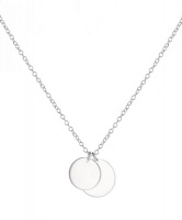 Unexpected Box Sterling Silver Plain Round Plate Necklace Photo