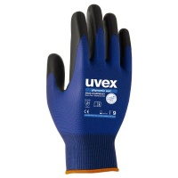 Uvex Phynomic Wet Safety Gloves - Black / Blue Photo