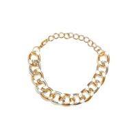 Quiz Ladies Gold & Silver Chunky Chain Bracelet - Gold Photo
