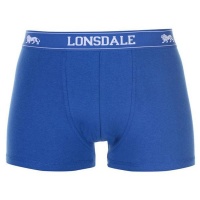Lonsdale Mens 2 Pack Trunks - Blue Photo