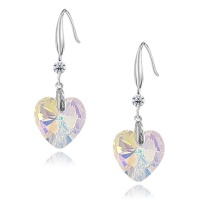 ZETARA JEWELLERY L'amour Czech Crystal Collection -"Venetian Summer" Crystal Heart Earrings Photo