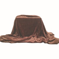 Cashmere "Feel" Luxurious Blankets - Choc Brown Photo