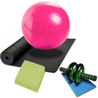 Yoga Mat- Exercise Ball - Ab Wheel - Cooling Towel Photo