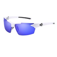 Paranoid Outdoor Photochromic Sport Sunglasses White/Dark Blue Photo