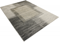 Decorpeople Modern Polyester and Heatset Rug in Grey Beige Square 80x300 Photo