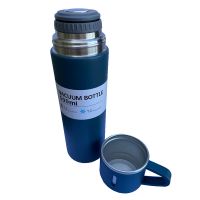 Insulated Double Wall Vacuum Flask With Cup - Navy Photo