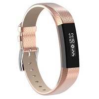 Fabulously Fit Fitbit Alta HR Rose Gold Genuine Leather Strap Photo