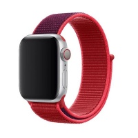 Apple GetGo 38/40mm Premium Two-Tone Nylon Watch Strap - Red Photo