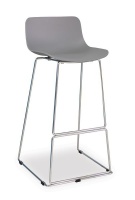 Vega Bar Seat Chair/Stool For Indoors Grey Chrome base Photo