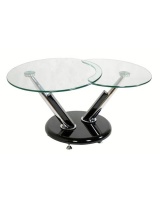 Selency Glass Swivel Coffee Table - Black Photo