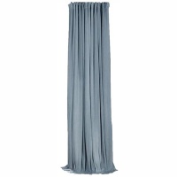 Matoc Readymade Curtain -Velvet -Taped -Lined -LightBlue -230cm W x 250cm H Photo