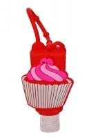 Jeronimo Kids Squeezy Sanitizer Holder - Cupcake - Red Photo