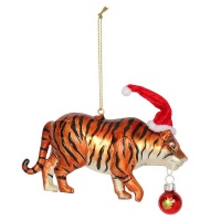 AK Glass Tiger Christmas Decoration Photo