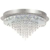 Zebbies Lighting - Star - Chrome 24W LED Ceiling Light with Crystal & Glass Photo