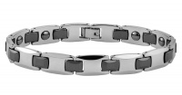 West End Collection Men's Tungsten Black and Silver Bracelet Photo
