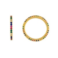 Gold Plated Eternity Rainbow Ring Photo