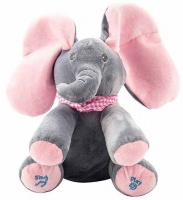 Peek-a-Boo Elephant Stuffed Doll Animated Plush Toy Photo