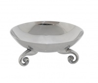 H Design H-Design Silver Swirl Footed Bowl 29cm Photo