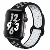 Apple 42mm Watch Soft Silicone Band - Black & White Photo